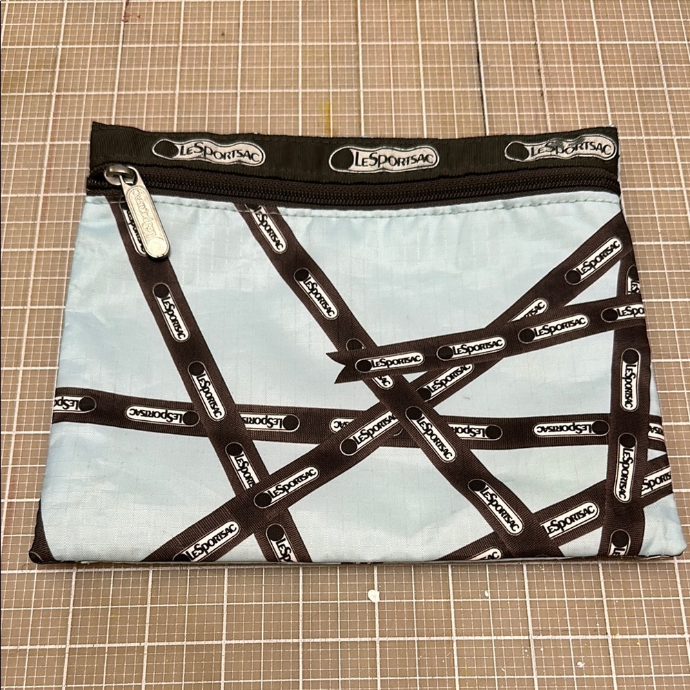 LeSportsac Blue and Brown Pouch